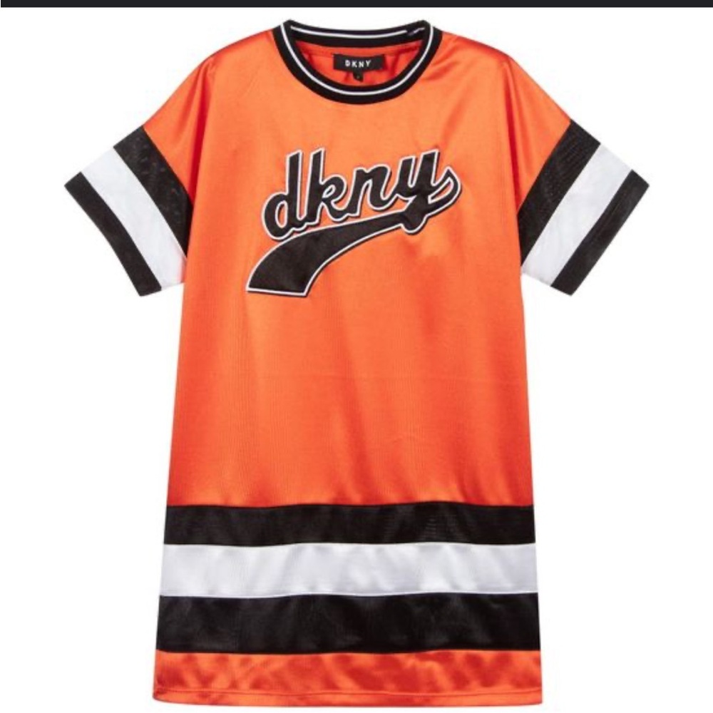 DKNY Girls jersey top orange size XS